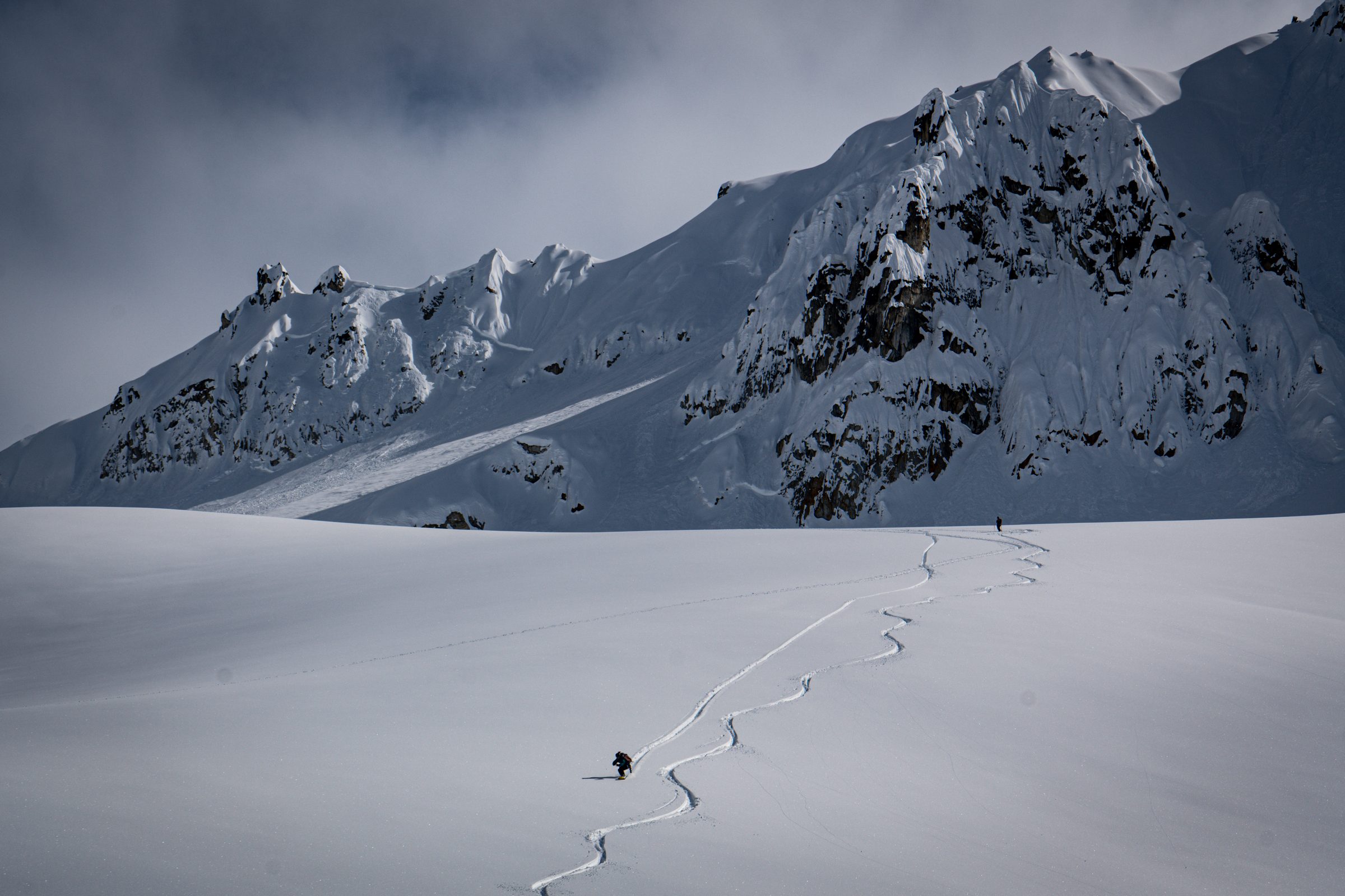Iván Jiménez looks out over the Alaska Range